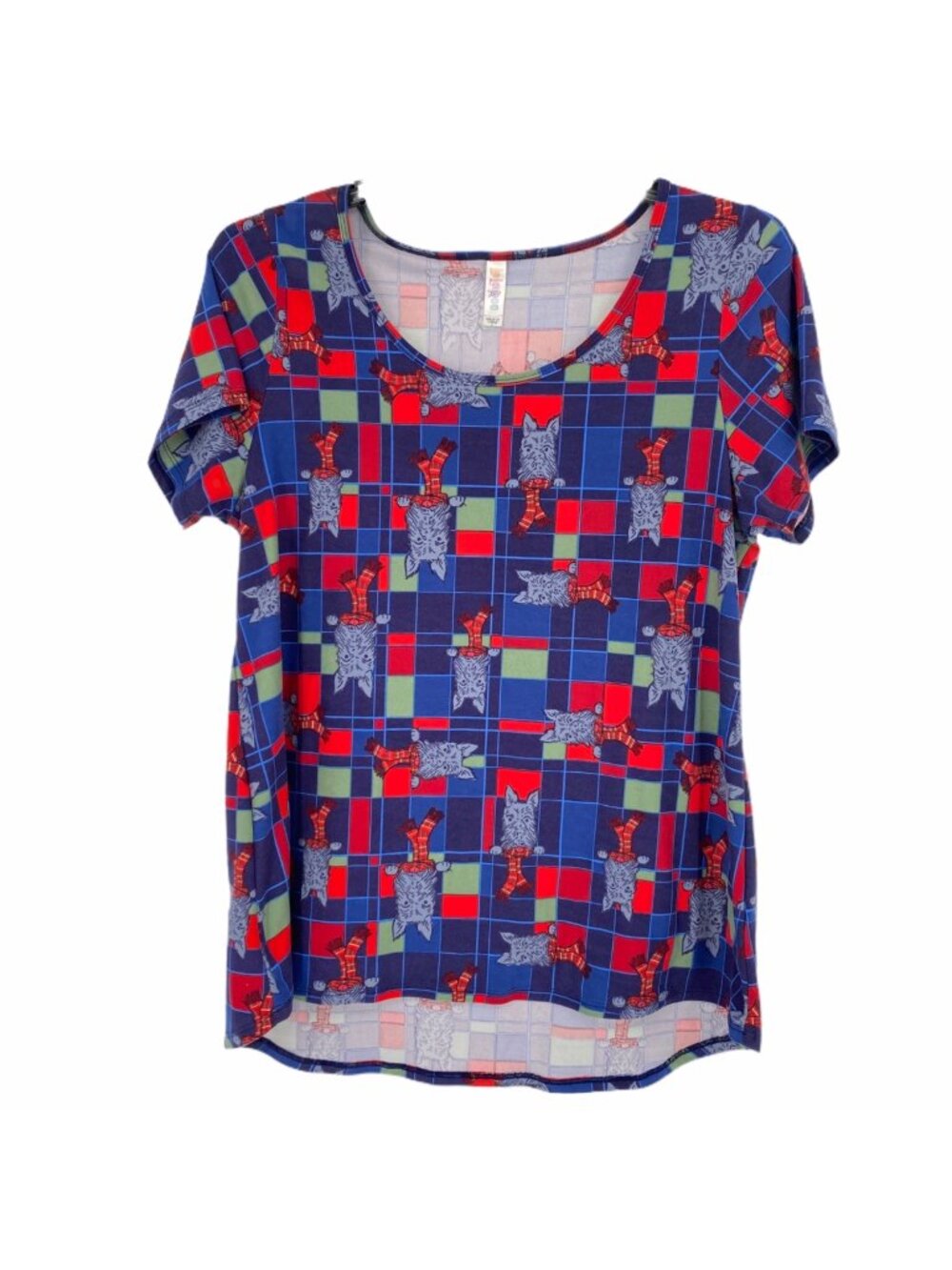Scottie Dog Lover Christmas Tshirt Relaxed Whimsical Festive Quirky Lularoe L